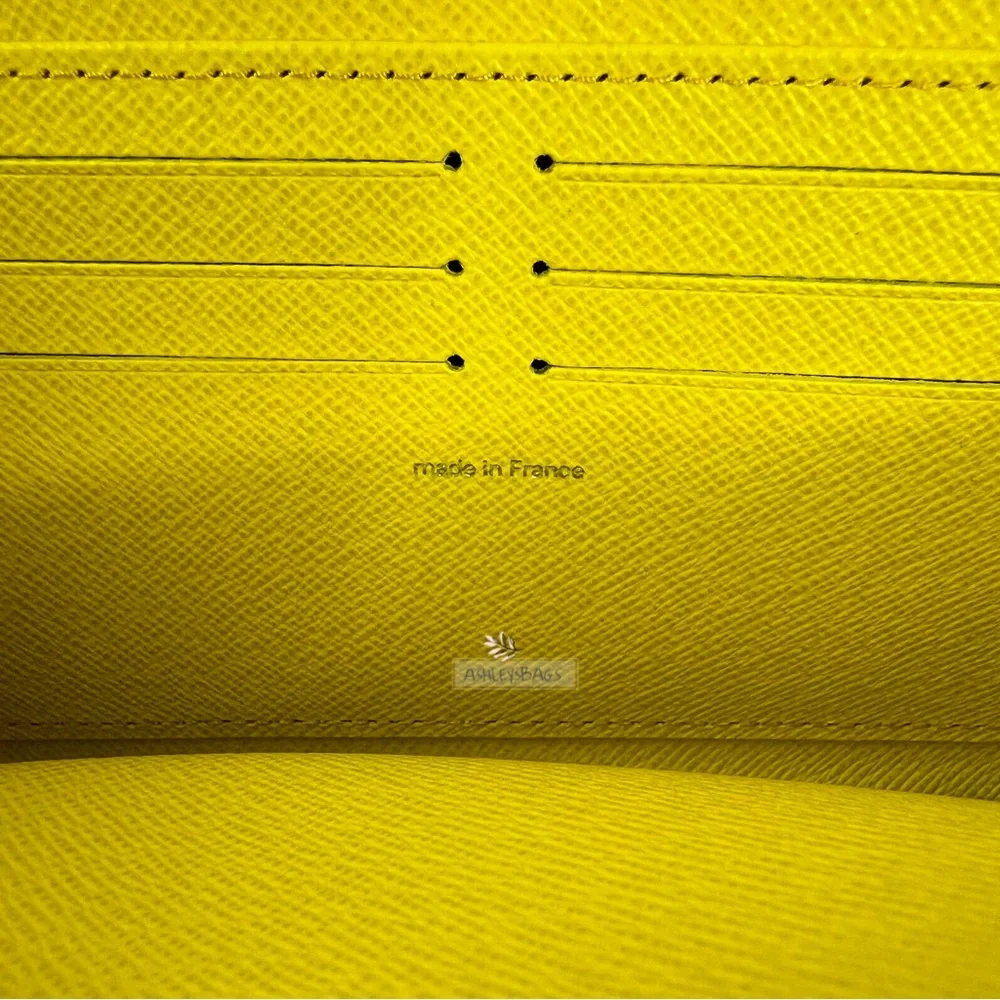 Louis Vuitton x Yayoi Kusama Zippy Wallet Epi Leather In Jaune Noir